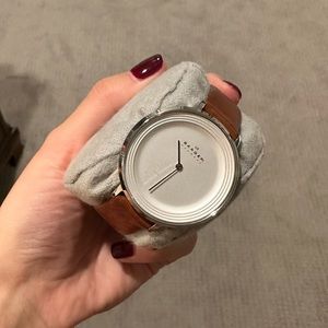 Skagen Watch with Tan Leather Band